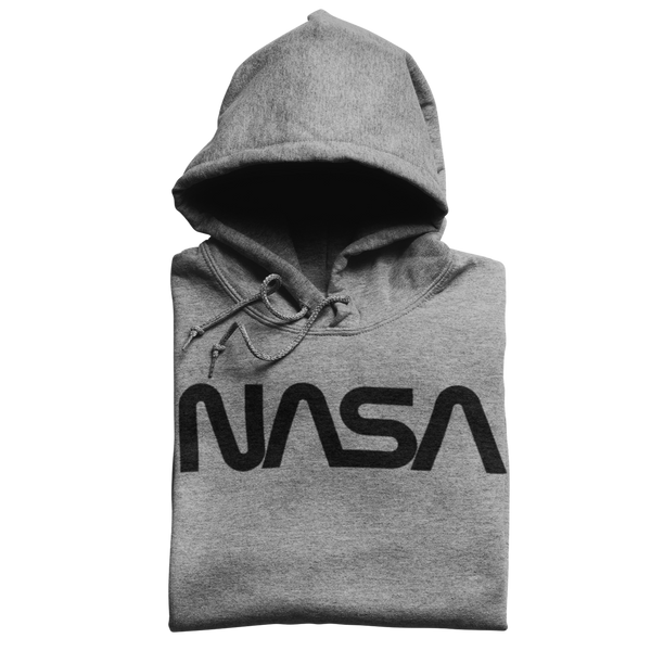 Original Nasa Worm Hoodie Hooded Sweatshirt 100% Cotton Hoodie S / Grey/Black - From Nasa Depot - The #1 Nasa Store In The Galaxy For NASA Hoodies | Nasa Shirts | Nasa Merch | And Science Gifts