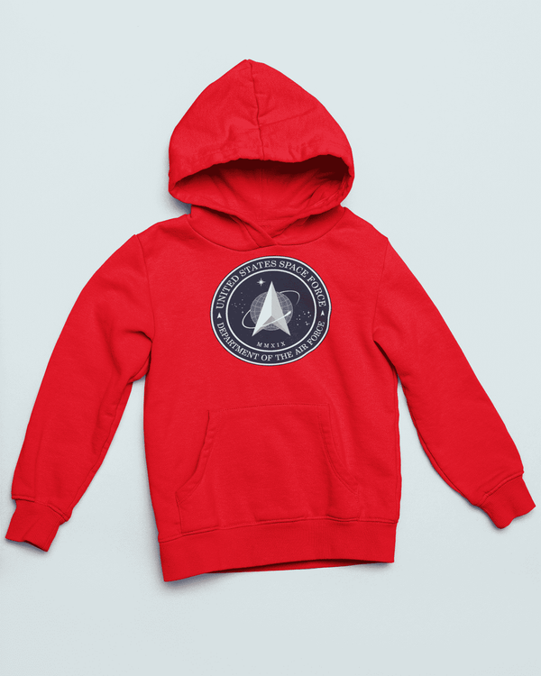 Men's Space Force Cotton Blend Hoodie Hoodie S / Red - From Nasa Depot - The #1 Nasa Store In The Galaxy For NASA Hoodies | Nasa Shirts | Nasa Merch | And Science Gifts