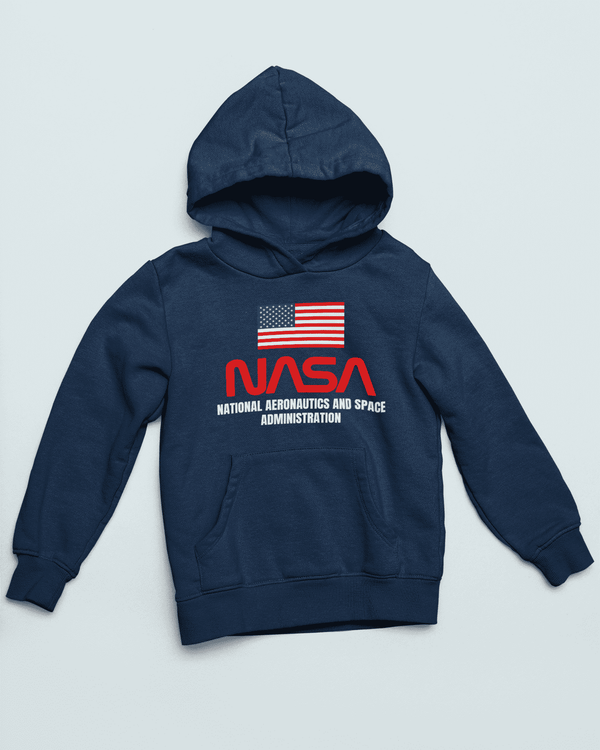 Mens American Nasa Shuttle Program Hoodie Hoodie S / Navy Blue - From Nasa Depot - The #1 Nasa Store In The Galaxy For NASA Hoodies | Nasa Shirts | Nasa Merch | And Science Gifts