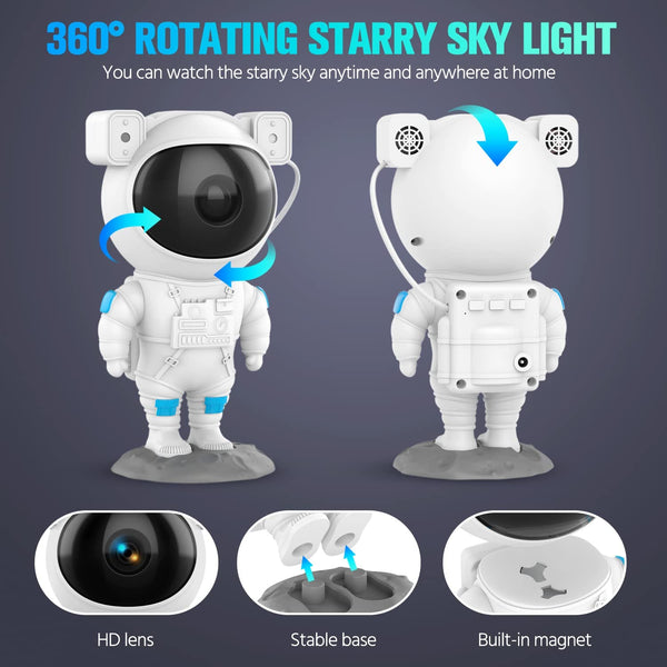 Galaxy Projector Night Light, Star Projector with Timer, Remote Control, Astronaut Nebula Projector Suitable for Kids Bedroom, Game Room and Holiday Gift Galaxy Projector - From Nasa Depot - The #1 Nasa Store In The Galaxy For NASA Hoodies | Nasa Shirts | Nasa Merch | And Science Gifts