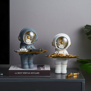Creative Astronaut Sculpture Storage Tray Resin Key Holder Figurines & Miniatures - From Nasa Depot - The #1 Nasa Store In The Galaxy For NASA Hoodies | Nasa Shirts | Nasa Merch | And Science Gifts