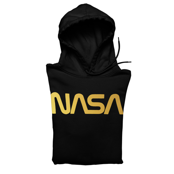 NASA Exclusive Gold Flake Cotton Hoodie Hoodie Small / Black - From Nasa Depot - The #1 Nasa Store In The Galaxy For NASA Hoodies | Nasa Shirts | Nasa Merch | And Science Gifts