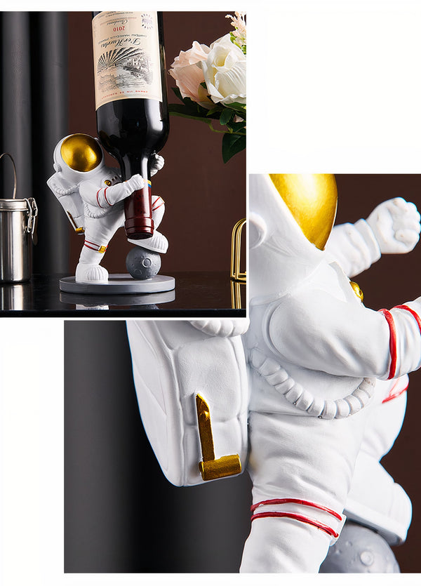 Astronaut Resin Glass Wine Rack Figurines & Miniatures - From Nasa Depot - The #1 Nasa Store In The Galaxy For NASA Hoodies | Nasa Shirts | Nasa Merch | And Science Gifts