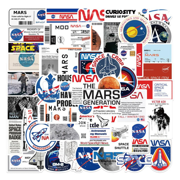 50pcs Outer Space Astronaut Nasa Graffit Animie Stickers For Motorcycle Notebook Computer Car DIY Laptop Bicycle Refrigerator