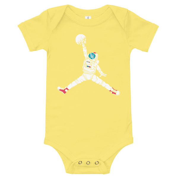 Space Jordan NASA Baby short sleeve one piece Yellow / 3-6m - From Nasa Depot - The #1 Nasa Store In The Galaxy For NASA Hoodies | Nasa Shirts | Nasa Merch | And Science Gifts