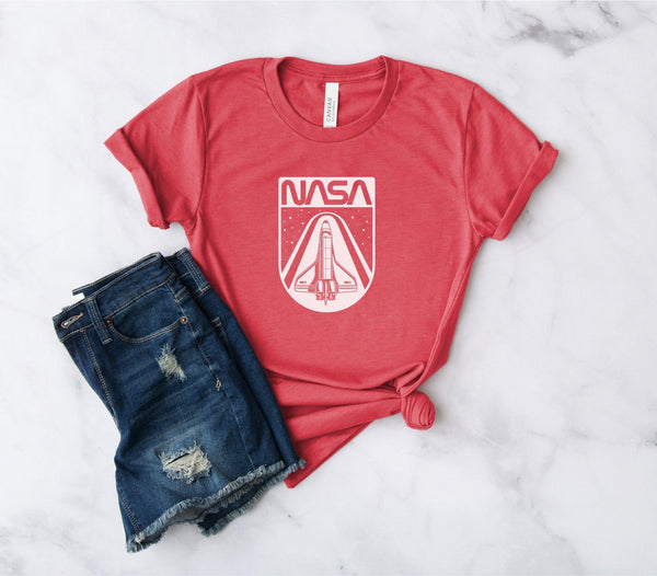 Nasa Mission Space Shirt T-Shirt XS / Red - From Nasa Depot - The #1 Nasa Store In The Galaxy For NASA Hoodies | Nasa Shirts | Nasa Merch | And Science Gifts