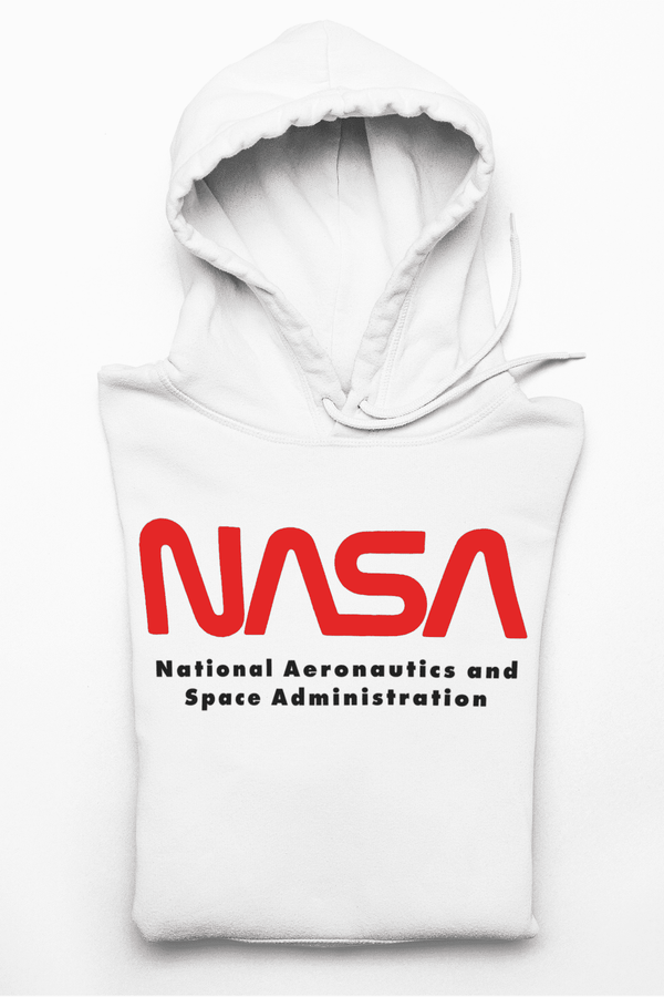 NASA Cotton Blend Hoodie Hoodie S / WHITE - From Nasa Depot - The #1 Nasa Store In The Galaxy For NASA Hoodies | Nasa Shirts | Nasa Merch | And Science Gifts