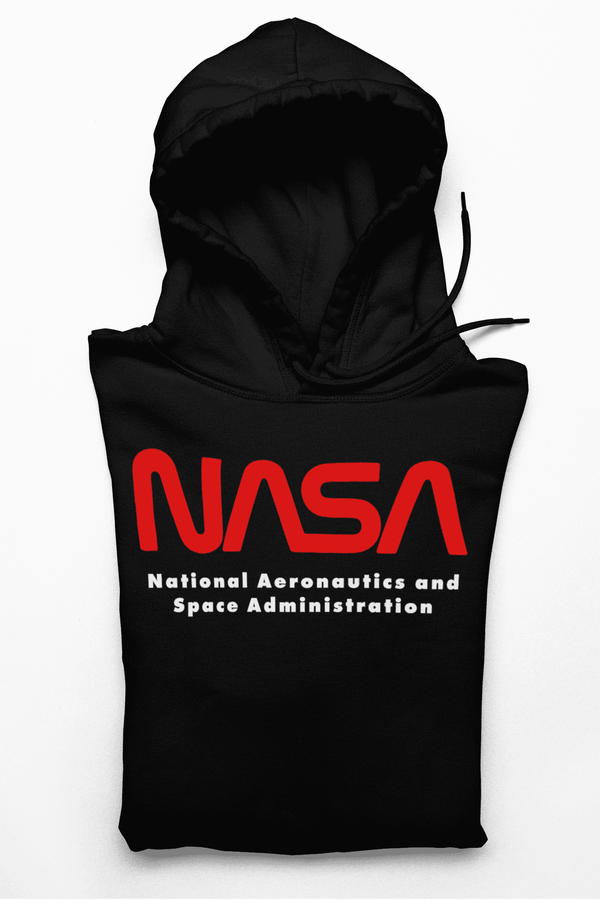 NASA Cotton Blend Hoodie Hoodie S / BLACK - From Nasa Depot - The #1 Nasa Store In The Galaxy For NASA Hoodies | Nasa Shirts | Nasa Merch | And Science Gifts