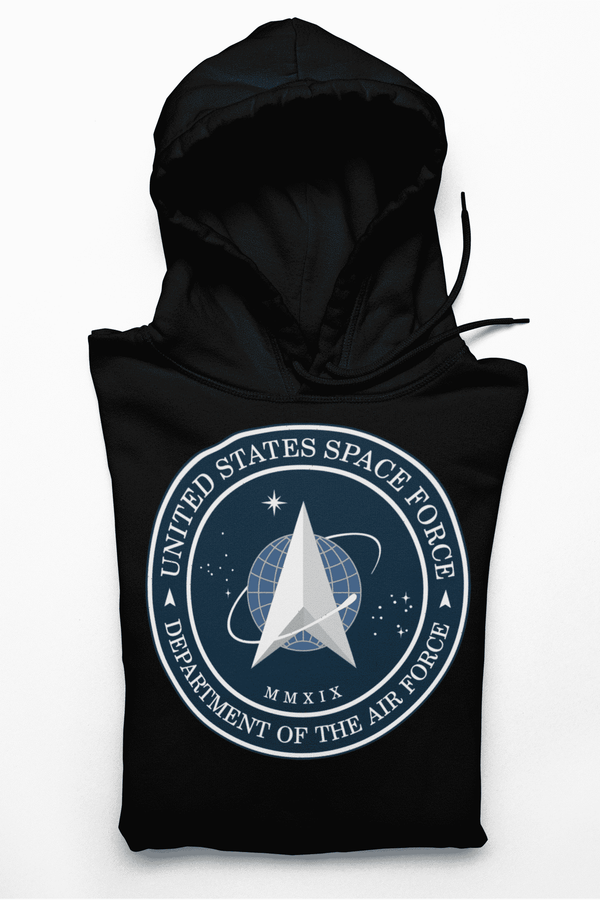 Men's Space Force Cotton Blend Hoodie Hoodie - From Nasa Depot - The #1 Nasa Store In The Galaxy For NASA Hoodies | Nasa Shirts | Nasa Merch | And Science Gifts