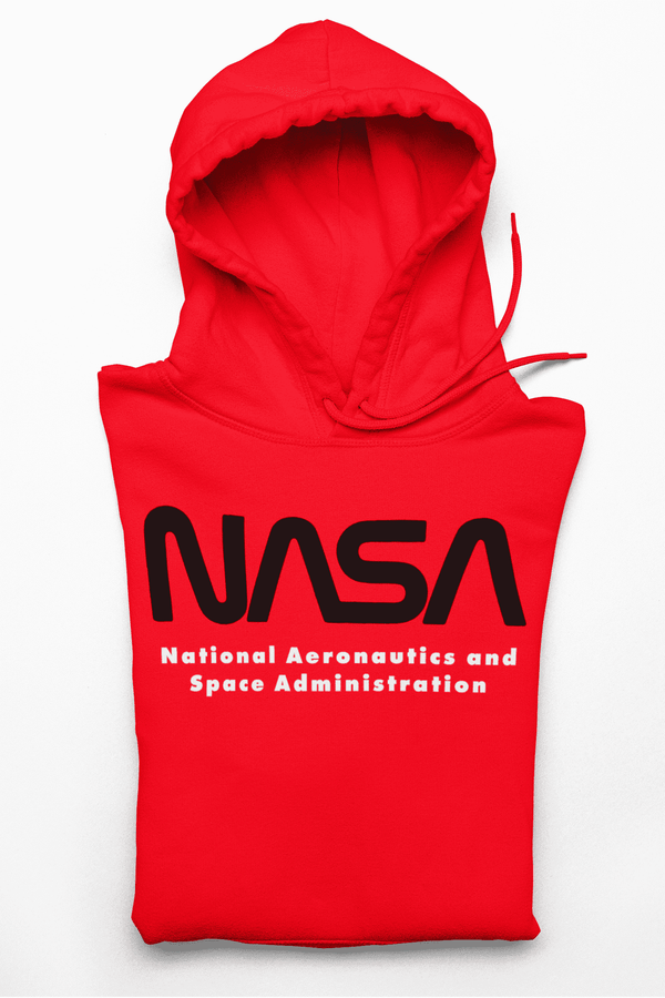NASA Cotton Blend Hoodie Hoodie S / RED - From Nasa Depot - The #1 Nasa Store In The Galaxy For NASA Hoodies | Nasa Shirts | Nasa Merch | And Science Gifts
