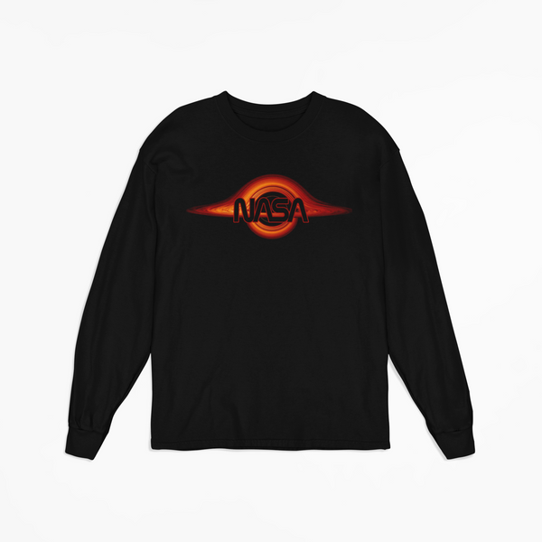 NASA Black Hole Long Sleeve Cotton T-Shirt Shirts & Tops S - From Nasa Depot - The #1 Nasa Store In The Galaxy For NASA Hoodies | Nasa Shirts | Nasa Merch | And Science Gifts