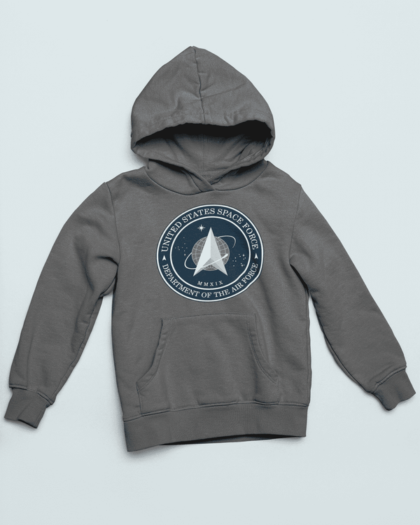 Men's Space Force Cotton Blend Hoodie Hoodie S / MOON ROCK GREY - From Nasa Depot - The #1 Nasa Store In The Galaxy For NASA Hoodies | Nasa Shirts | Nasa Merch | And Science Gifts