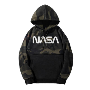 Woodland Camo NASA Cotton Hoodie Hoodie - From Nasa Depot - The #1 Nasa Store In The Galaxy For NASA Hoodies | Nasa Shirts | Nasa Merch | And Science Gifts