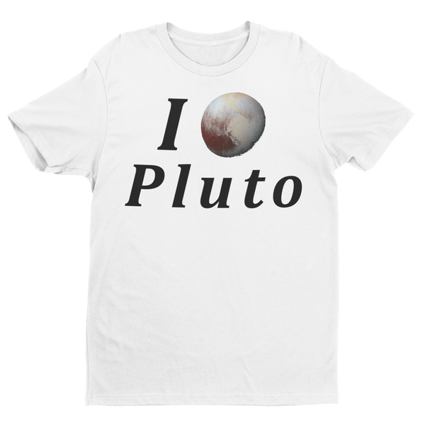 I <3 Pluto Tombaugh Regio Cotton T-Shirt S / White - From Nasa Depot - The #1 Nasa Store In The Galaxy For NASA Hoodies | Nasa Shirts | Nasa Merch | And Science Gifts
