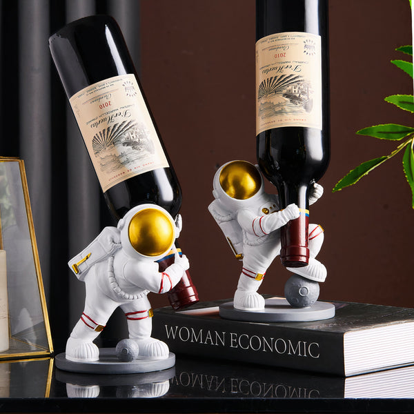 Astronaut Resin Glass Wine Rack Figurines & Miniatures - From Nasa Depot - The #1 Nasa Store In The Galaxy For NASA Hoodies | Nasa Shirts | Nasa Merch | And Science Gifts