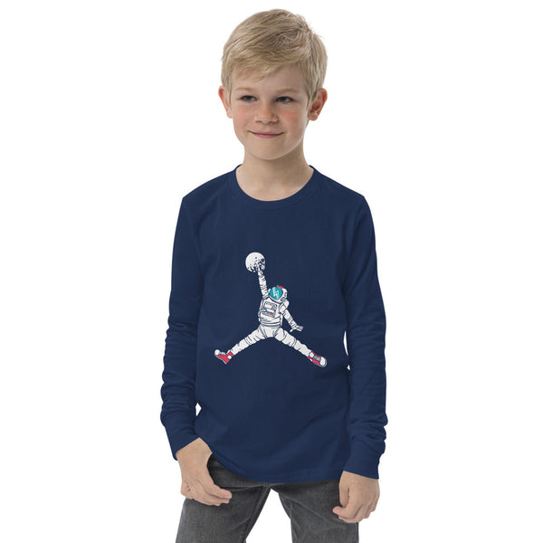 Youth Space Jordan long sleeve tee - From Nasa Depot - The #1 Nasa Store In The Galaxy For NASA Hoodies | Nasa Shirts | Nasa Merch | And Science Gifts